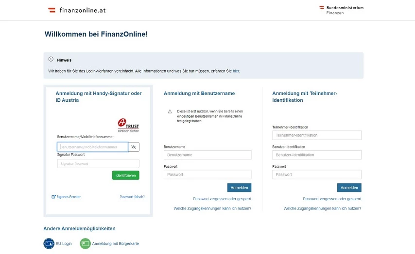 Finanzonline Rakousko